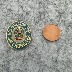 ROJ Director 2001 Jim Cronister Vintage Wyoming Cowboy Horseshoe Lapel Hat Pin